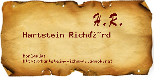 Hartstein Richárd névjegykártya